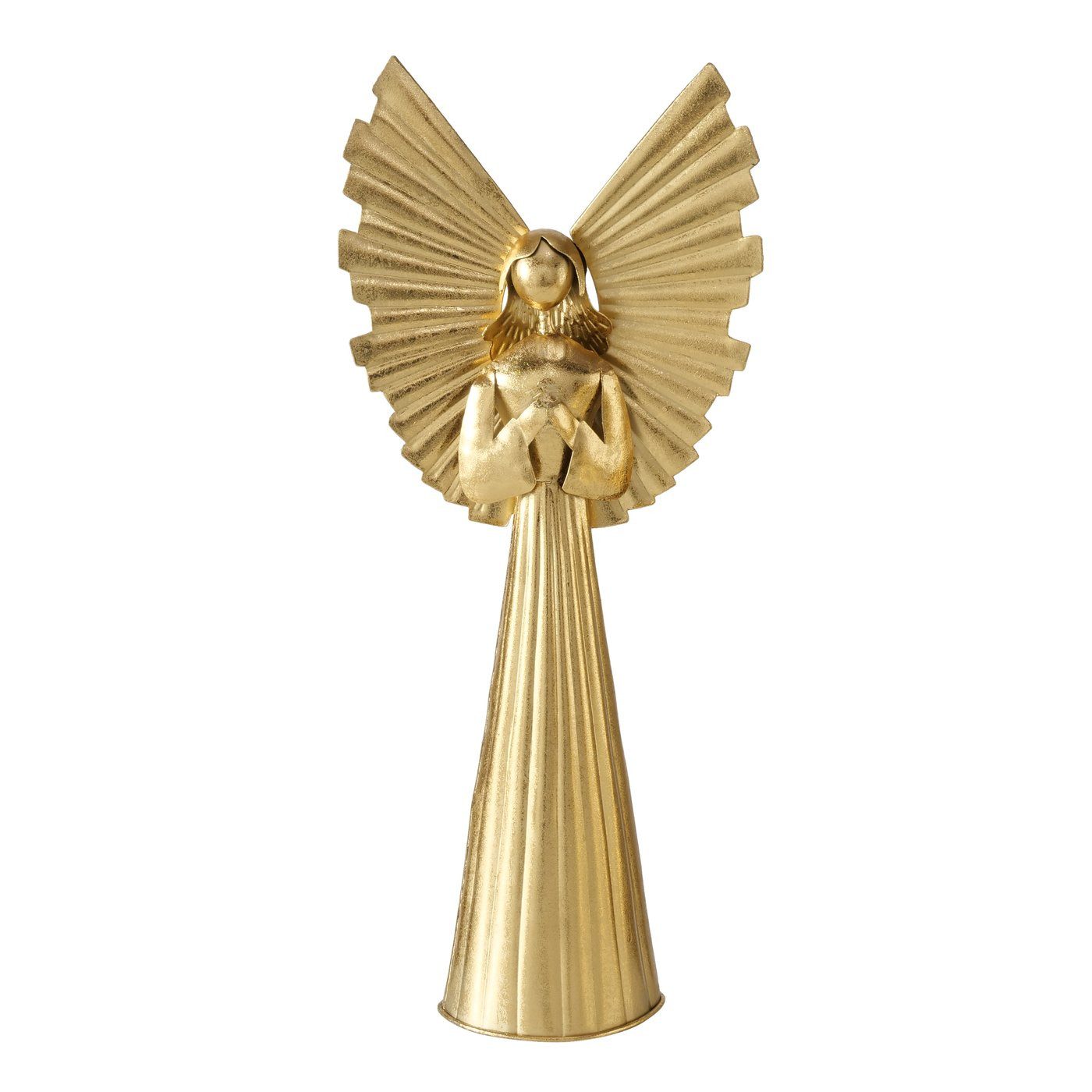 MF Weihnachtsfigur Metall Dekofigur Engel Nuriel in Gold - 54 cm (1 St)
