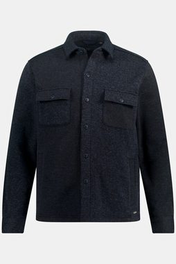 JP1880 Businesshemd Hemd Overshirt Outdoor Langarm Strickfleece