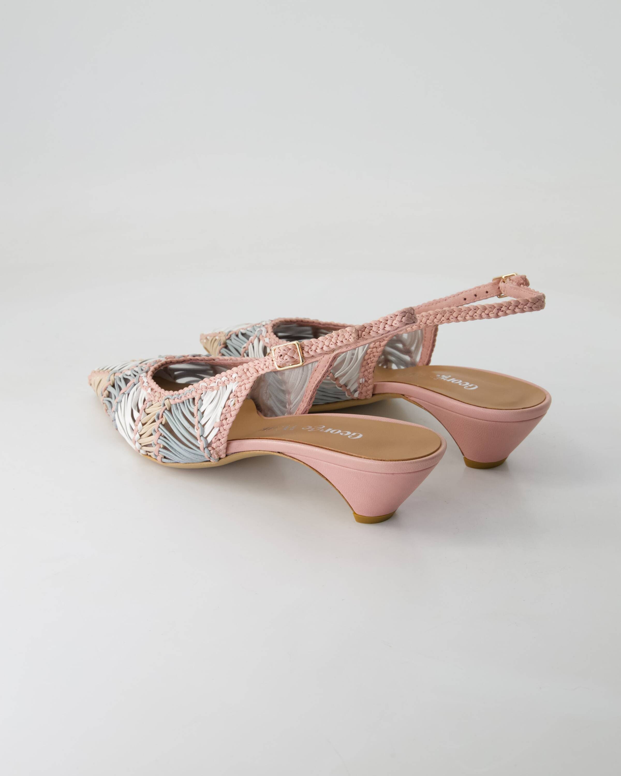 George Watts N1008-655 Slingpumps Obermaterial: Leder