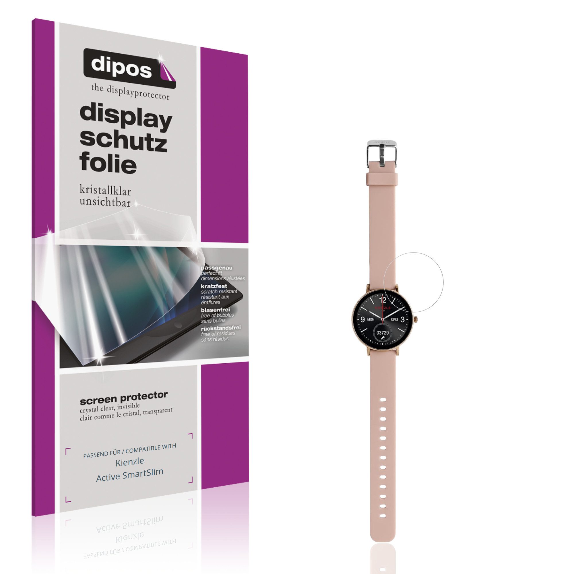 dipos Displayschutzfolie Schutzfolie für Kienzle Active SmartSlim, 6 Stück, Displayschutz Schutz Folie Made in Germany
