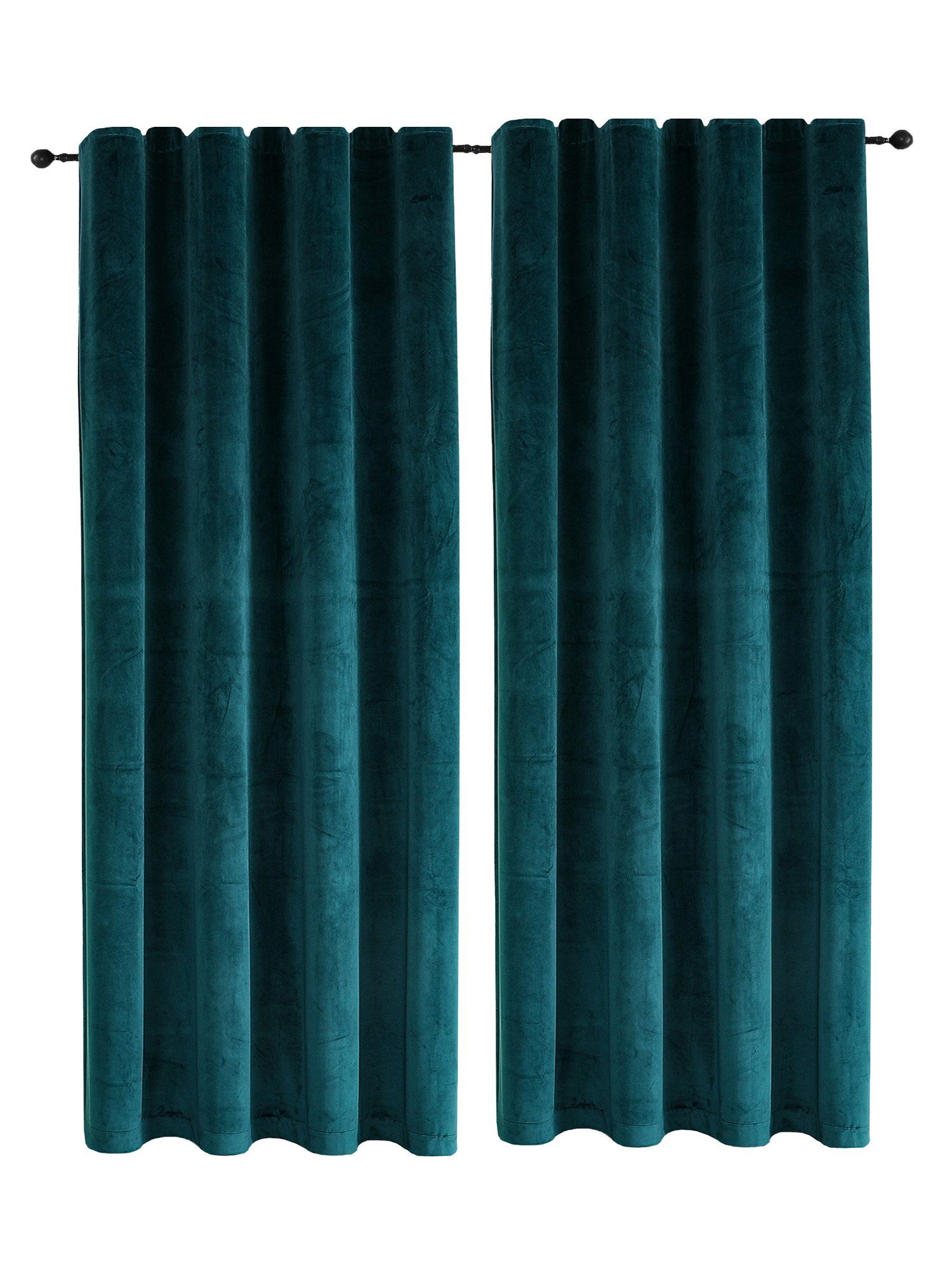 Haus und Deko Gardine Vorhang 2er Set Kräuselband Verdunkelung 140x245 cm S günstig online kaufen