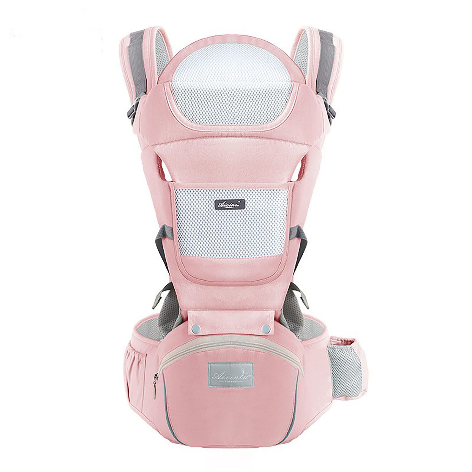 OKWISH Bauchtrage 6-in-1 Babytrage mit Hüftsitz (Ergonomisch, Atmungsaktiv, 1-tlg., Verstellbar), Für Neugeborene bis Kleinkinder (3–36 Monate, 4–20 kg)