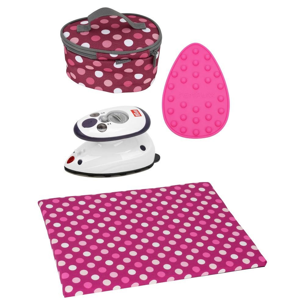 Semplix Dampfbügeleisen - Prym Mini Dampfbügeleisen–Bügelunterlage-Tasche
