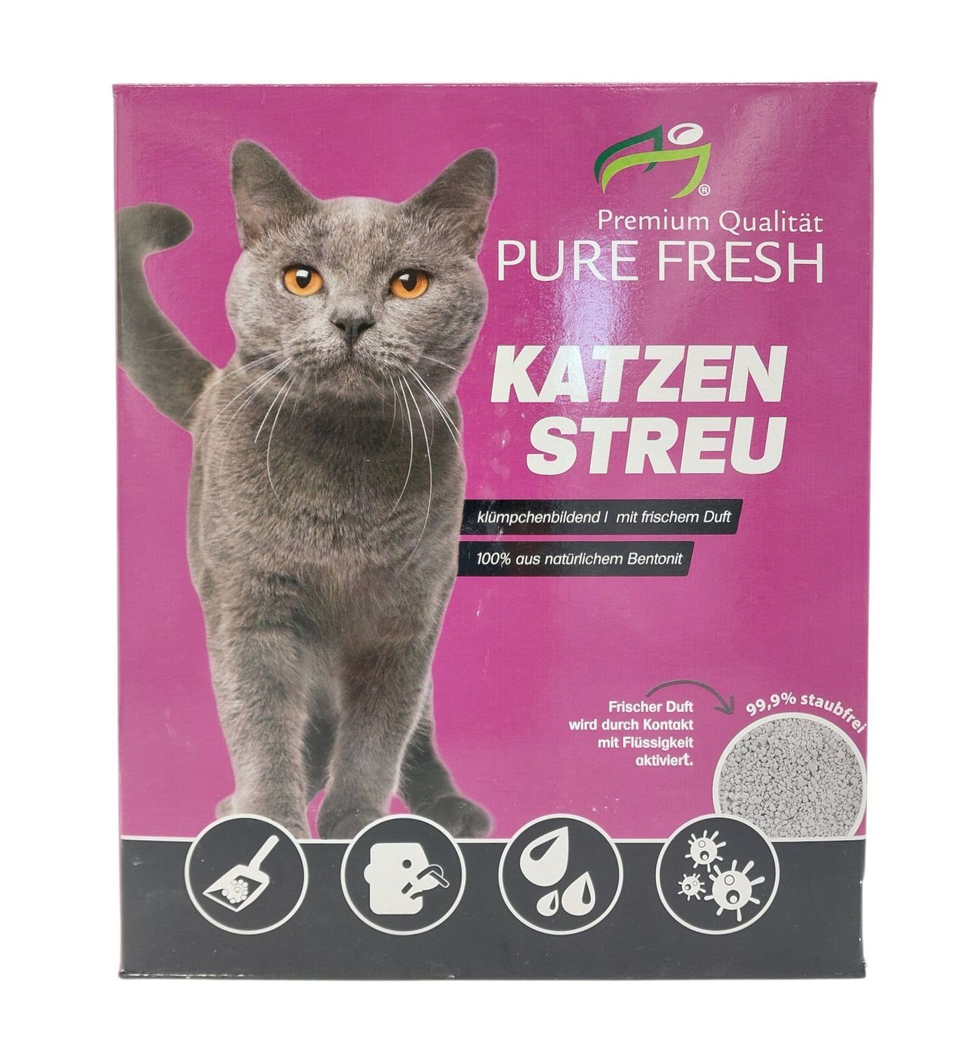 BURI Katzenstreu Katzenstreu 18L (15,6Kg) duftend Klumpstreu Haustierstreu Einstreu