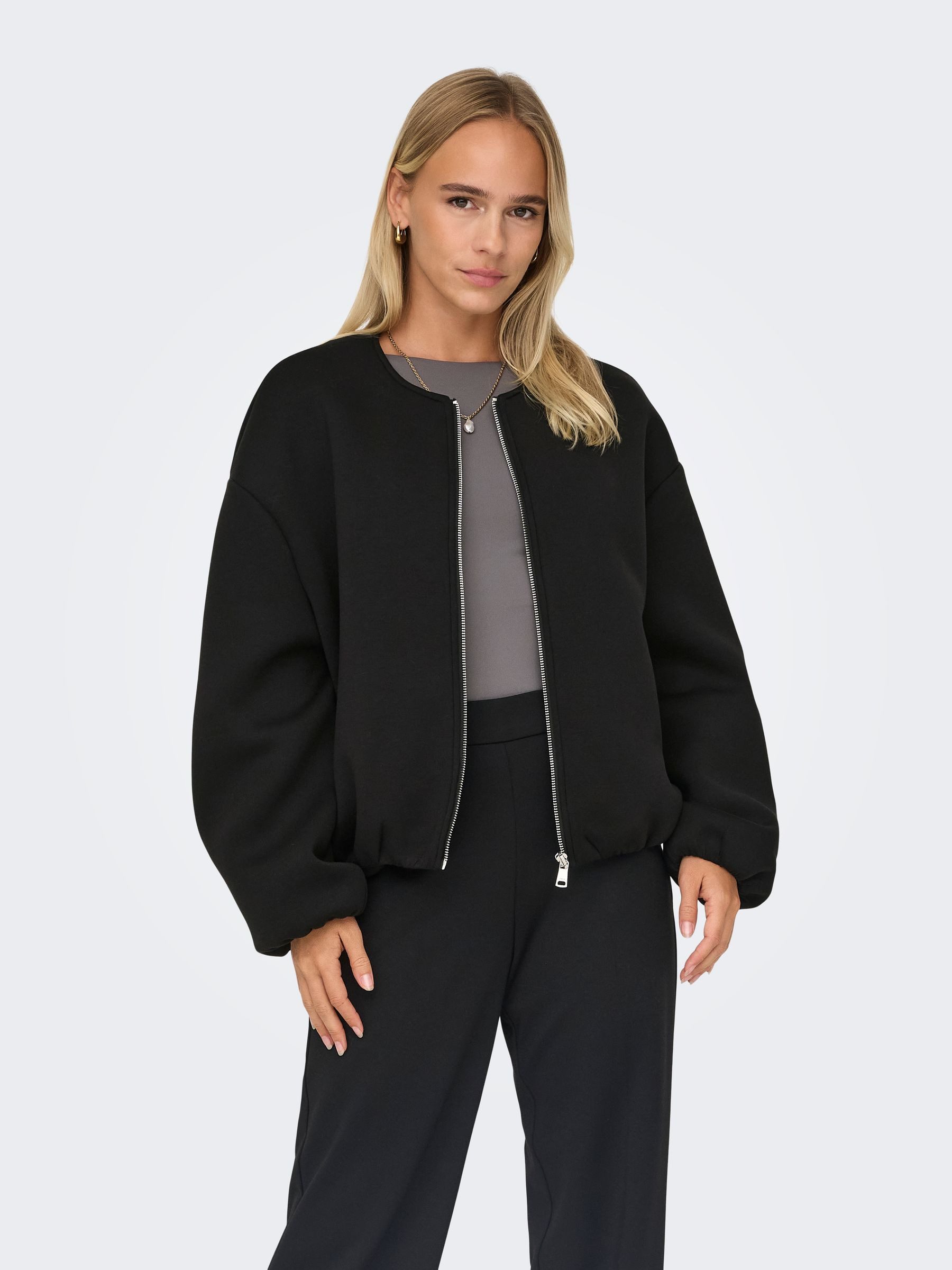 ONLY Blouson Reißverschluss-Detail mit elastischem Saum günstig online kaufen