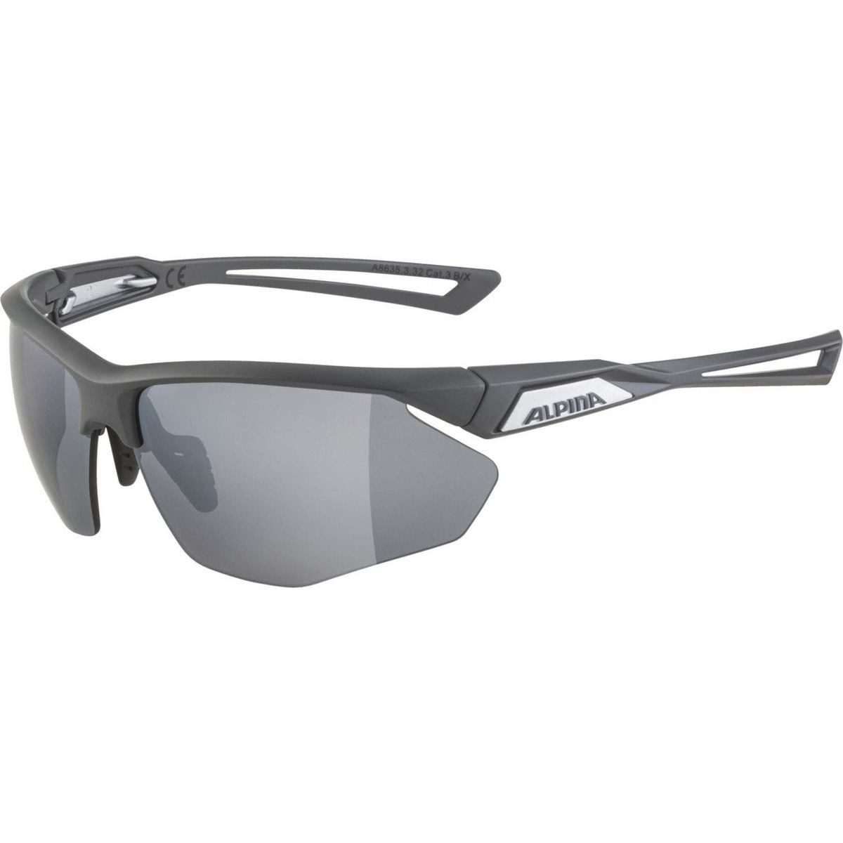 *Alpina* Fahrradbrille Nylos HR, Vielseitige und leichte Sportbrille mit UV-Schutz, ideal für
