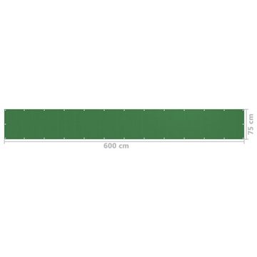 furnicato Sonnenschirm Balkon-Sichtschutz Hellgrün 75x600 cm HDPE