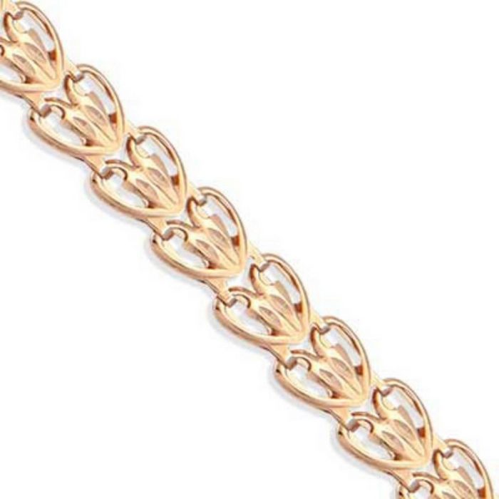 Zolotoy Armband 585 Rosegold Damen Goldarmband 10010273-18 Fantasie (1-tlg. inkl. Geschenkverpackung) Goldschmuck für Damen