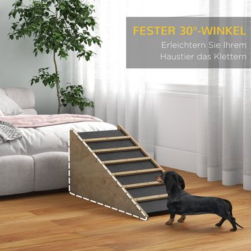 PawHut Hunderampe Haustierrampe, Kofferraumrampe, Rutschfestes Hundeeinstiegshilfe (Set, 1-St., Hundeleiter), 90L x 40B x 45H cm