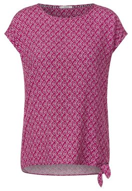 Cecil Shirtbluse Cecil Bluse mit Knotendetail in Cool Pink (1-tlg) Knotendetail