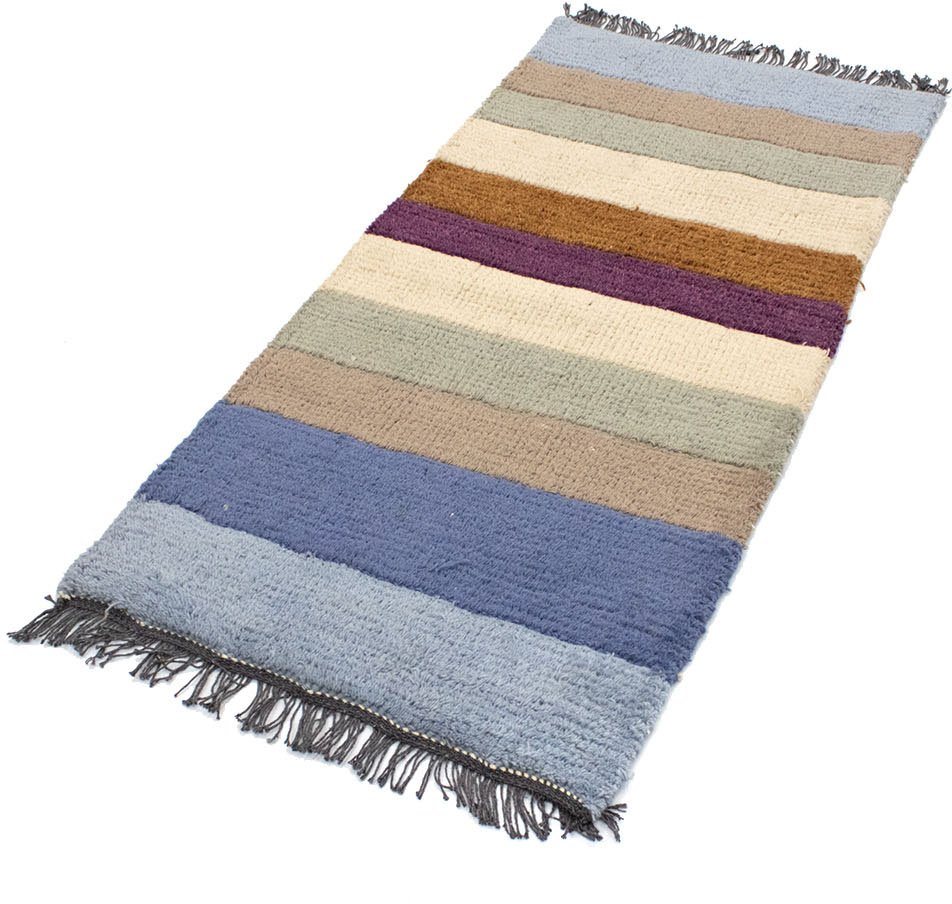 Wollteppich Nepal Teppich handgeknüpft mehrfarbig, morgenland, rechteckig,  Höhe: 18 mm, handgeknüpft