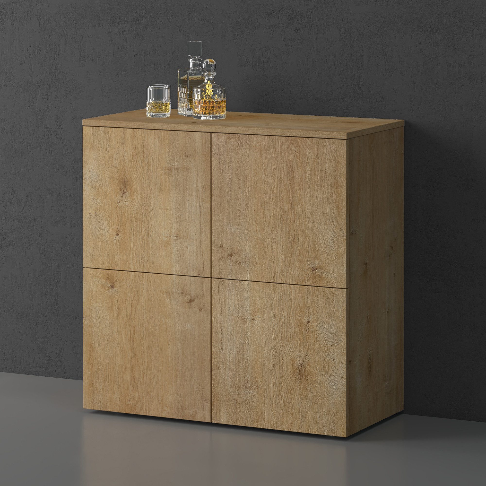 doporro Sideboard Kommode Möbel Mehrzweckschrank Push-to-Open günstig online kaufen