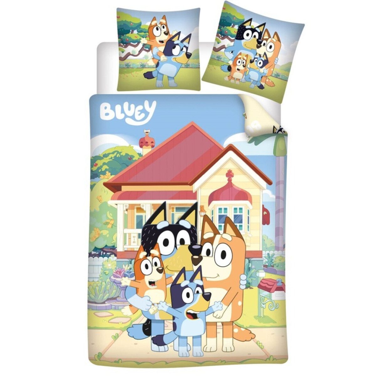 Aymax sprl Bettwäsche Bluey Flanell 140x200 cm + Kissenbezug 65x65 cm Baumw günstig online kaufen