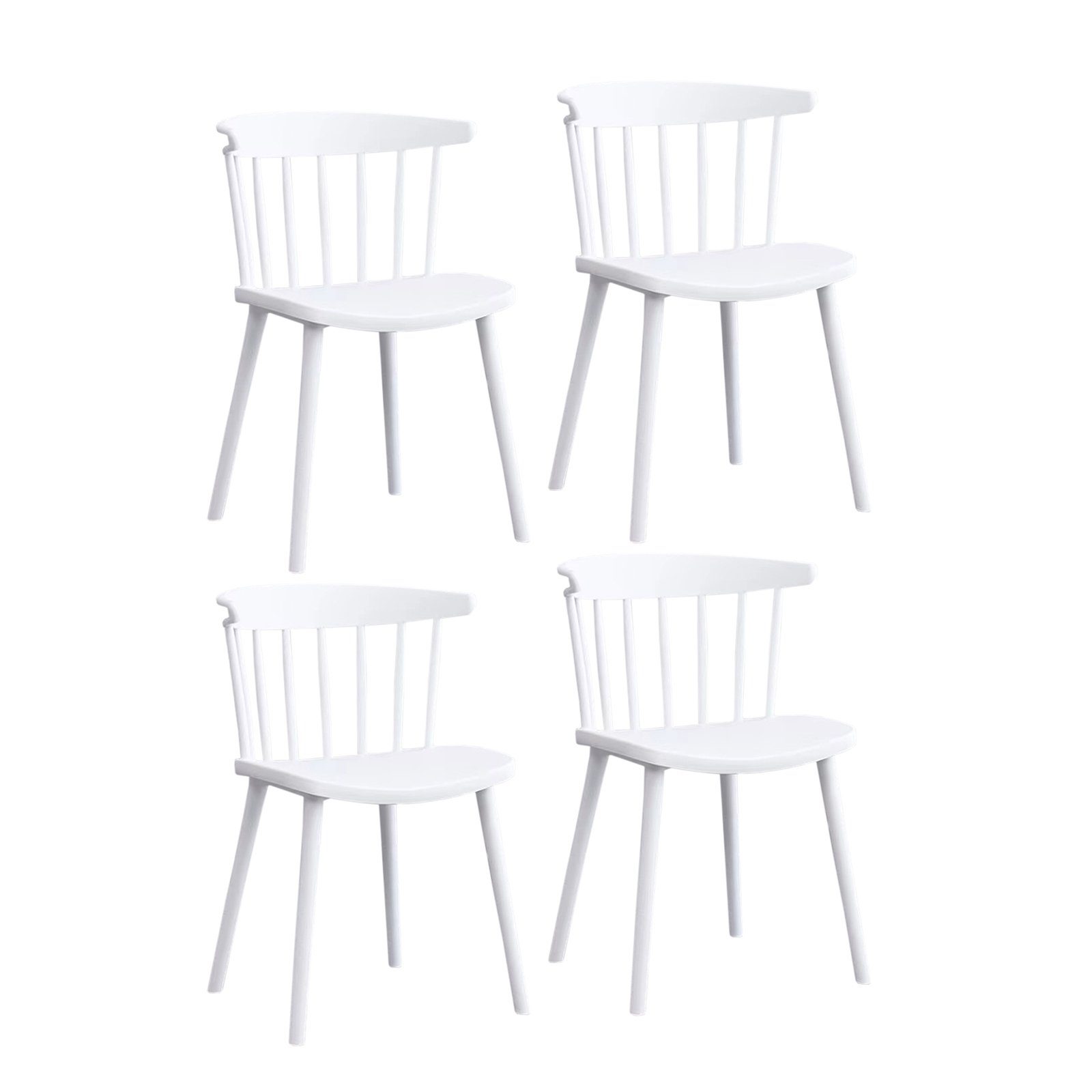 HTI-Living Küchenstuhl Stuhl Tovik 4er-Set (Set, 4 St), Küchenstuhl Esszimmerstuhl Kunststoffstuhl Bistrostuhl Weiß