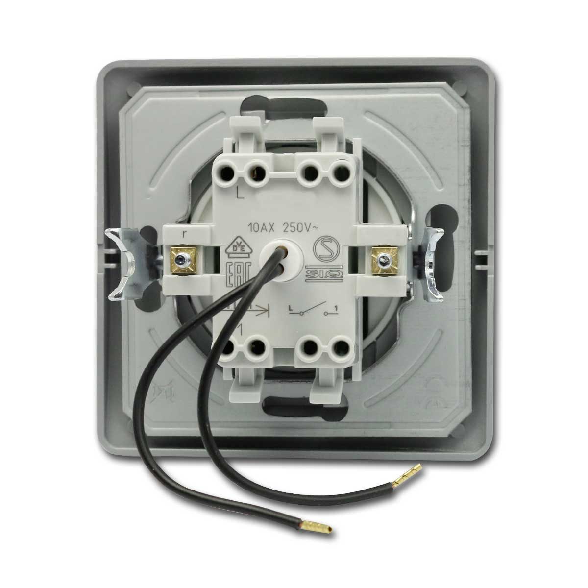 TEM EKONOMIK Kontroll-Schalter silber 250V~/10A, UP Unterputzschalter