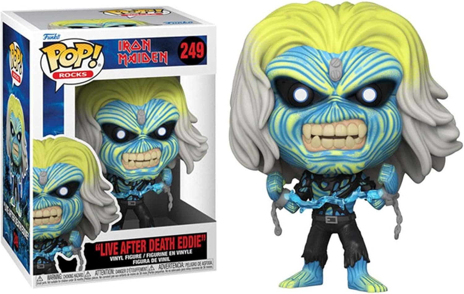 Funko Actionfigur Iron Maiden POP! Rocks Vinyl Figur Eddie - Live After Death 9 cm, (1-tlg), coole Vinyl-Figur