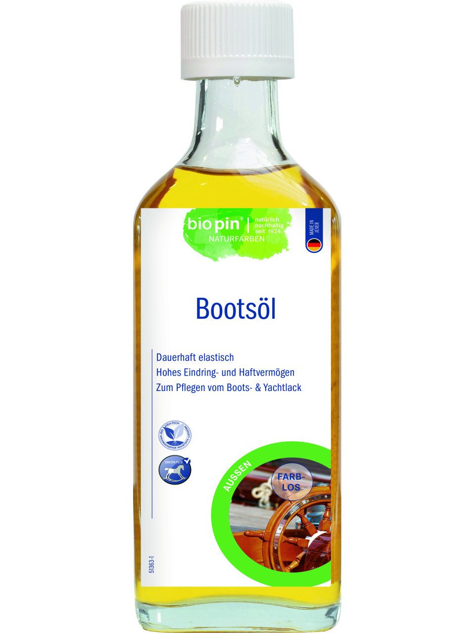 Bio Pin Holzöl Biopin Bootsöl 250 ml farblos