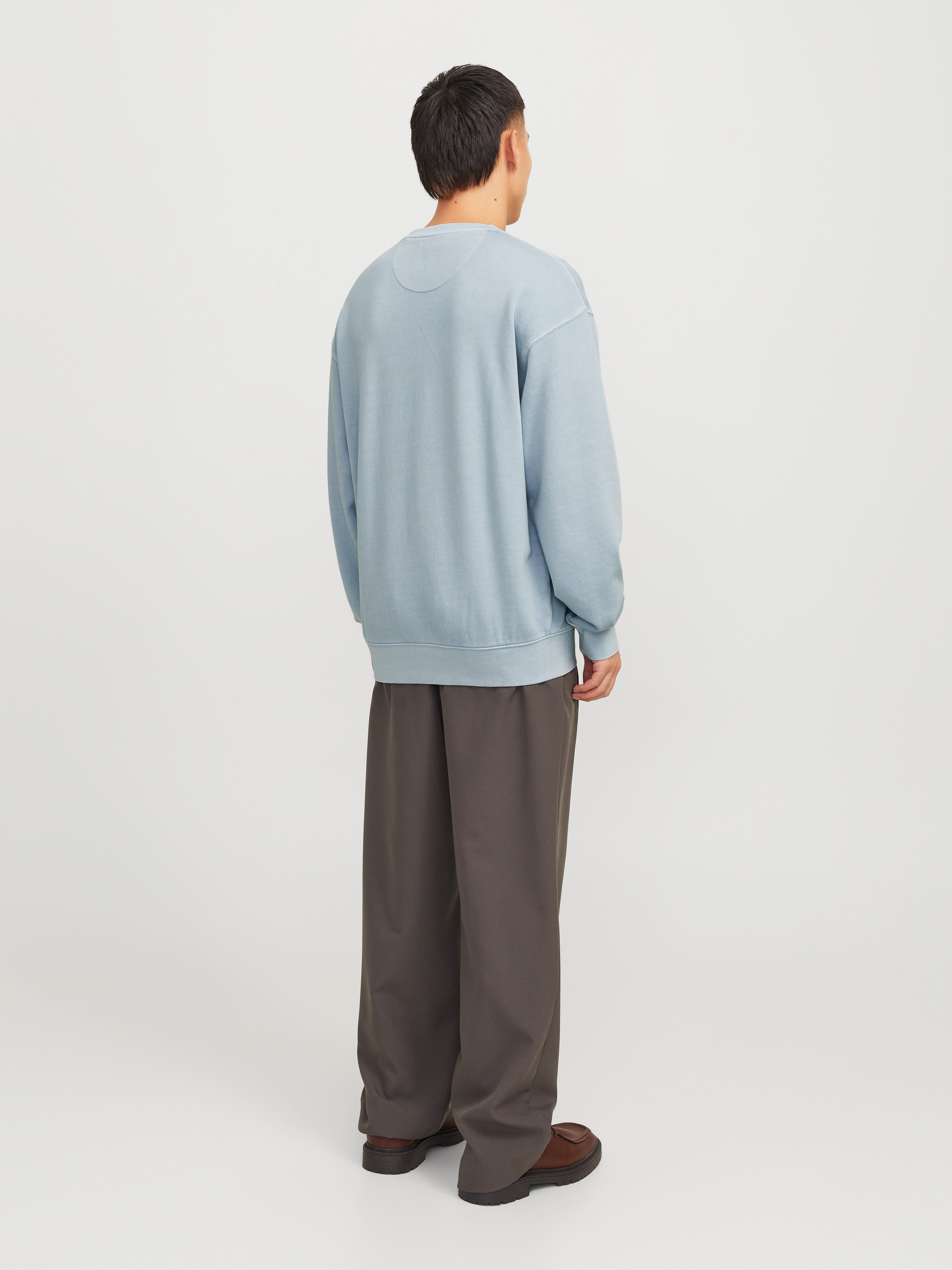 Jack & Jones Sweatshirt JJECHARGE FADED SWEAT CREW NECK NOOS mit Rippbündchen