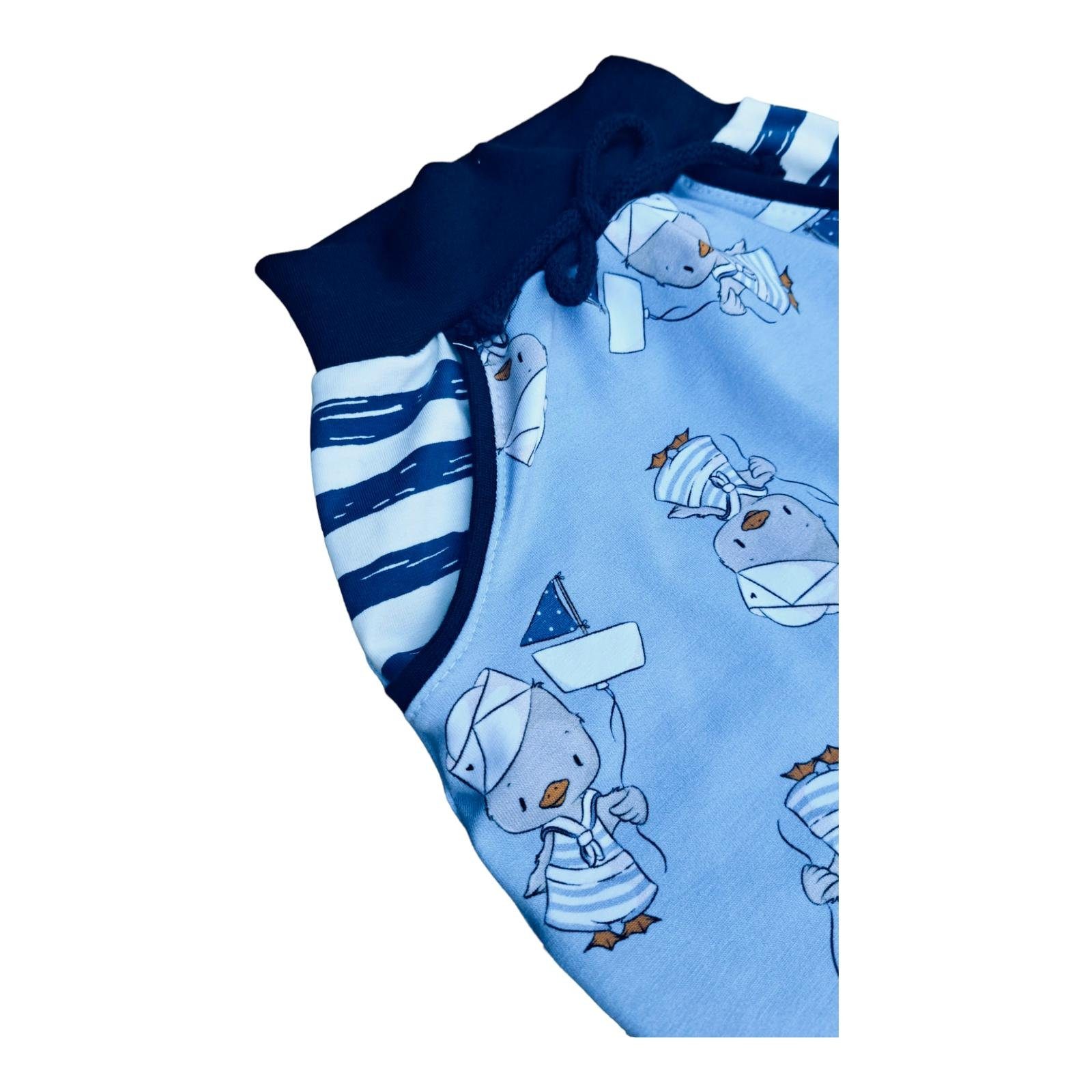 Land-Juwelen maritim und Pumphose Enten Shirt Set: Neugeborenen-Geschenkset Streifen