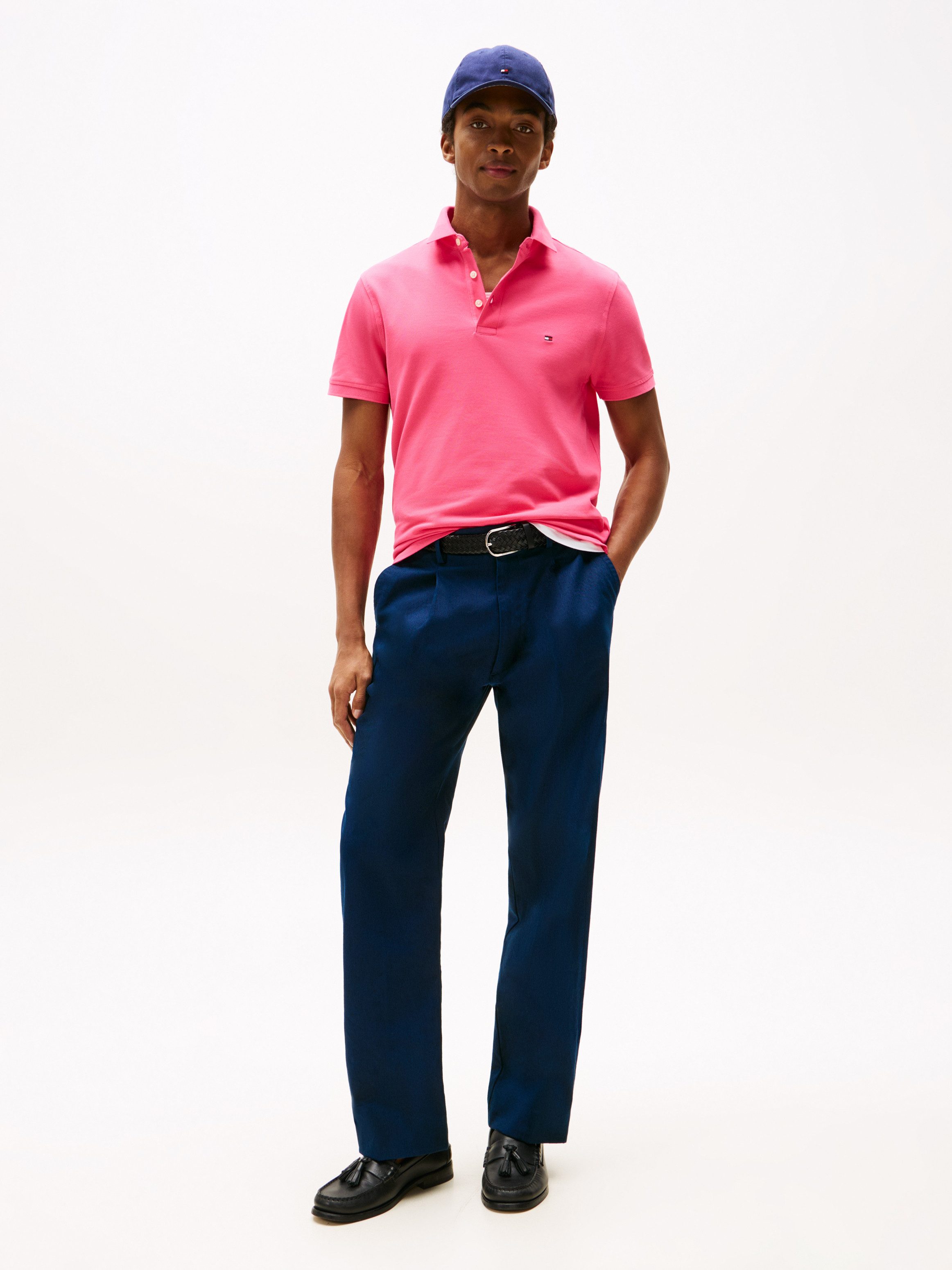 Tommy Hilfiger Poloshirt 1985 SLIM POLO Markenstickerei, aus Baumwoll-Piqué günstig online kaufen