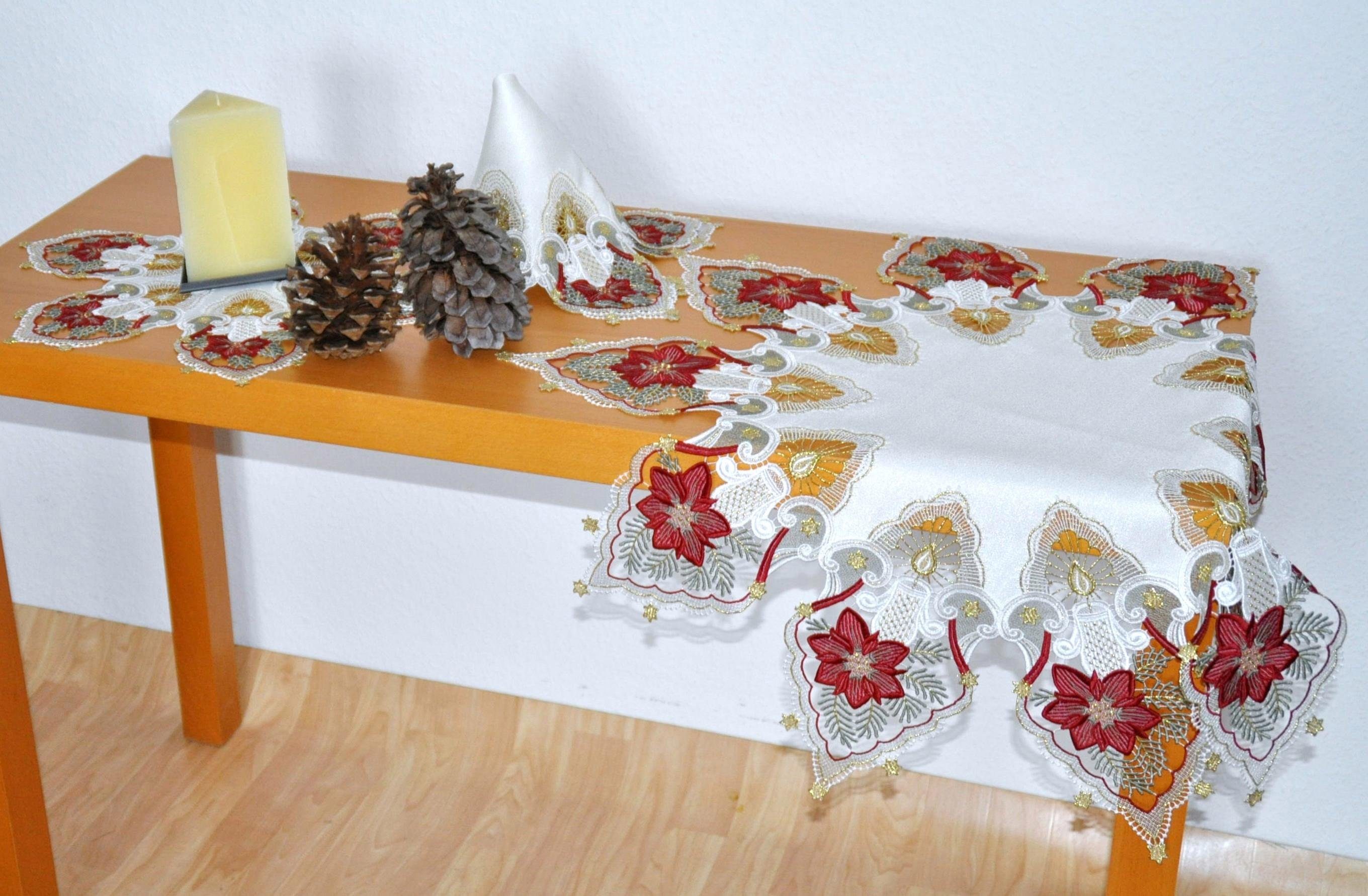 Stickereien Plauen Tischdecke Kerzenschein günstig online kaufen