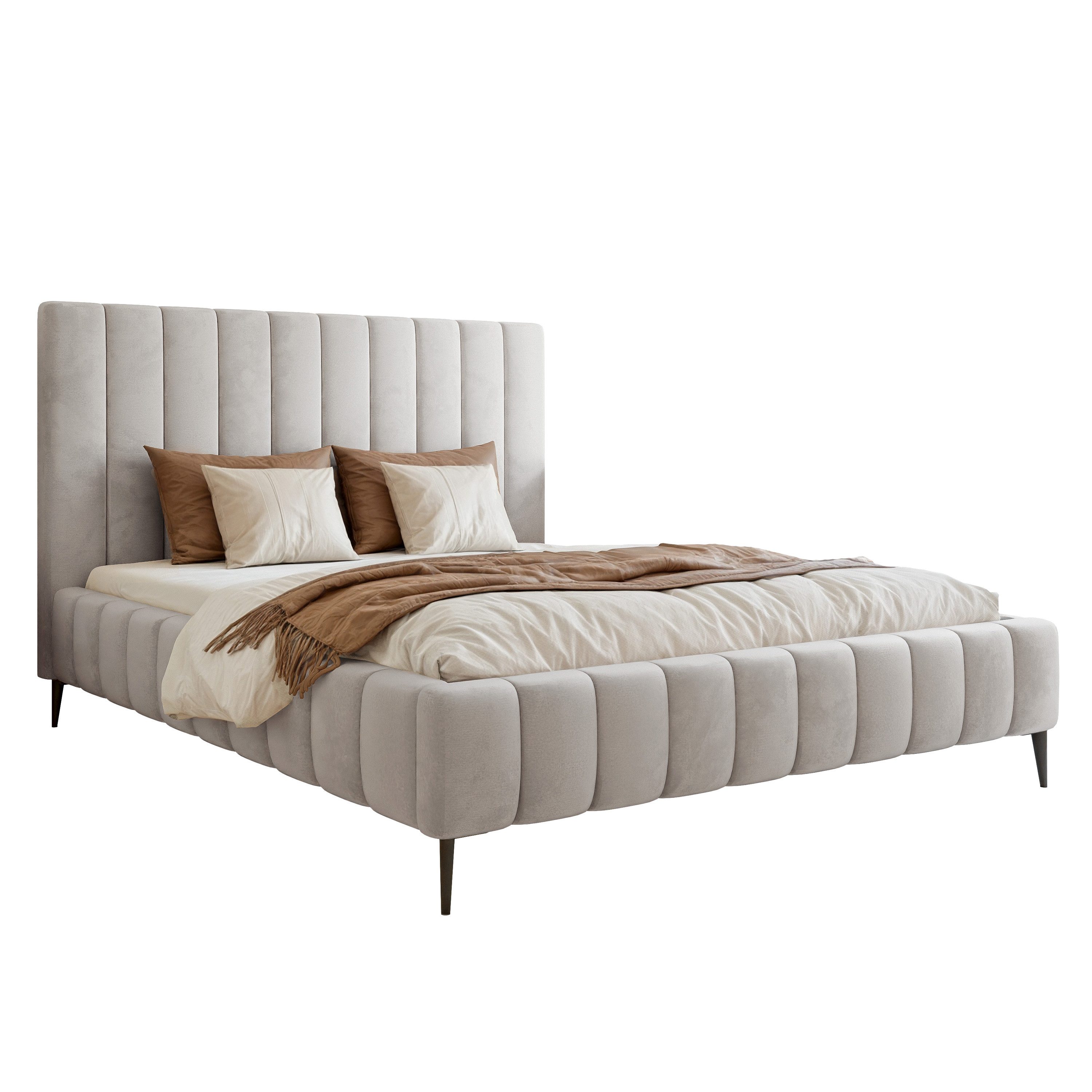 Goldstoff Polsterbett Luxuriöses Bett mit hohem günstig online kaufen