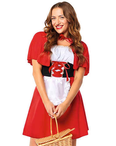 Amscan Kostüm Rotkäppchen Kostüm für Damen, Kleid mit Cape