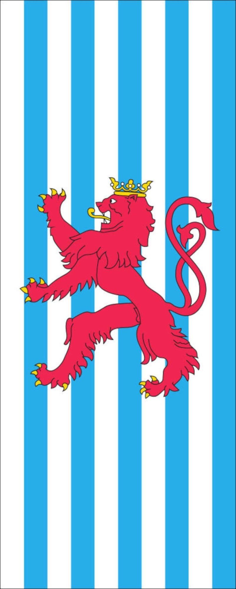 Flagge Hochformat Flagge 110 Löwen g/m² Luxemburg mit flaggenmeer rotem