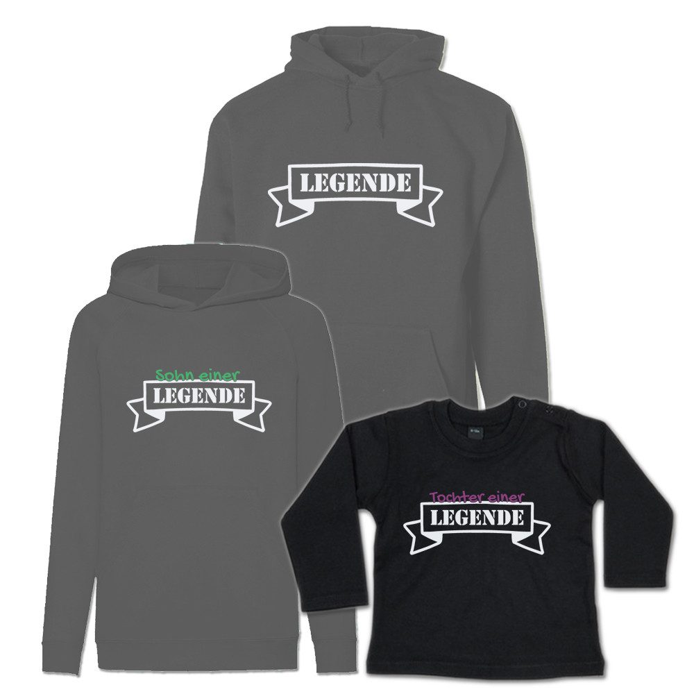 G-graphics Kapuzenpullover Legende & Tochter / Sohn einer Legende (Familienset, Einzelteile zum selbst zusammenstellen) Kinder & Erwachsenen-Hoodie & Baby Sweater