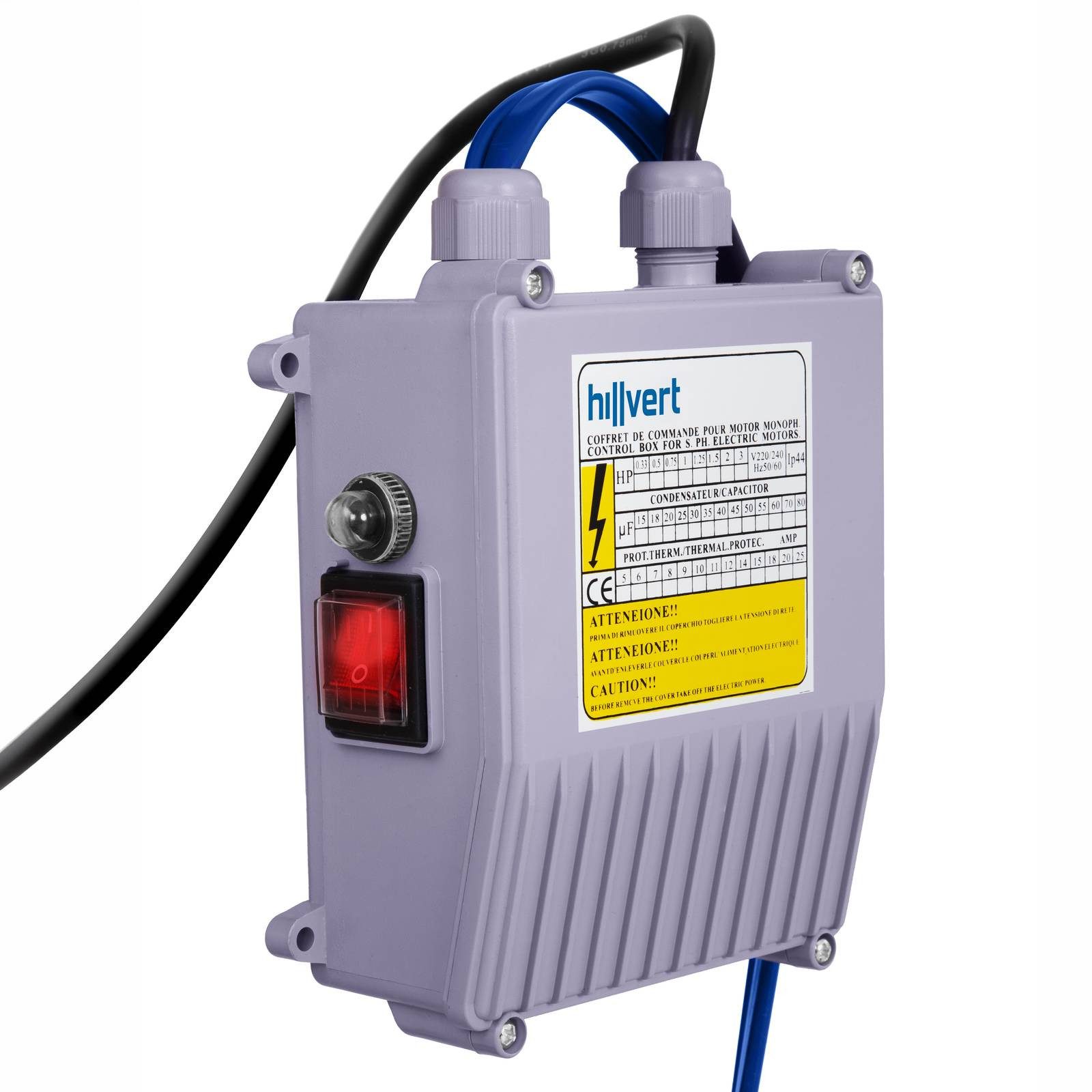 Hillvert Tiefbrunnenpumpe 6.000 l/h Tauchpumpe Wasserpumpe 750 W Edelstahl Brunnenpumpe 72 m