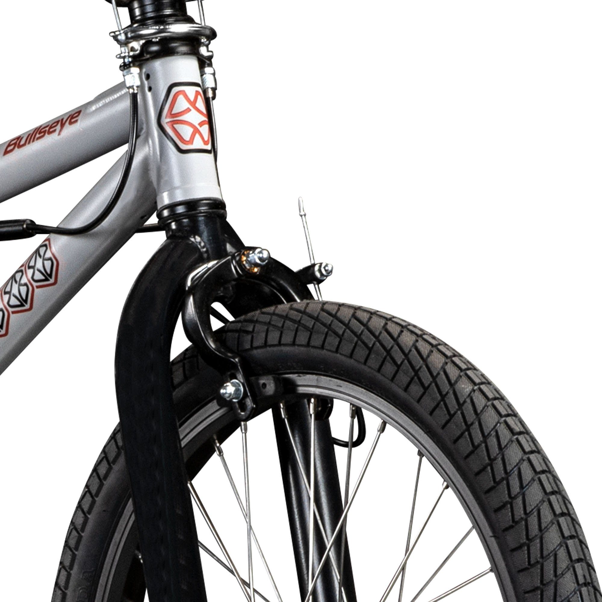 Jugendliche Zoll Gang, 301, Rotor Pegs Project 360° 20 2 Rad Fahrrad silber/rot Erwachsene BMX-Rad bullseye 1 BMX