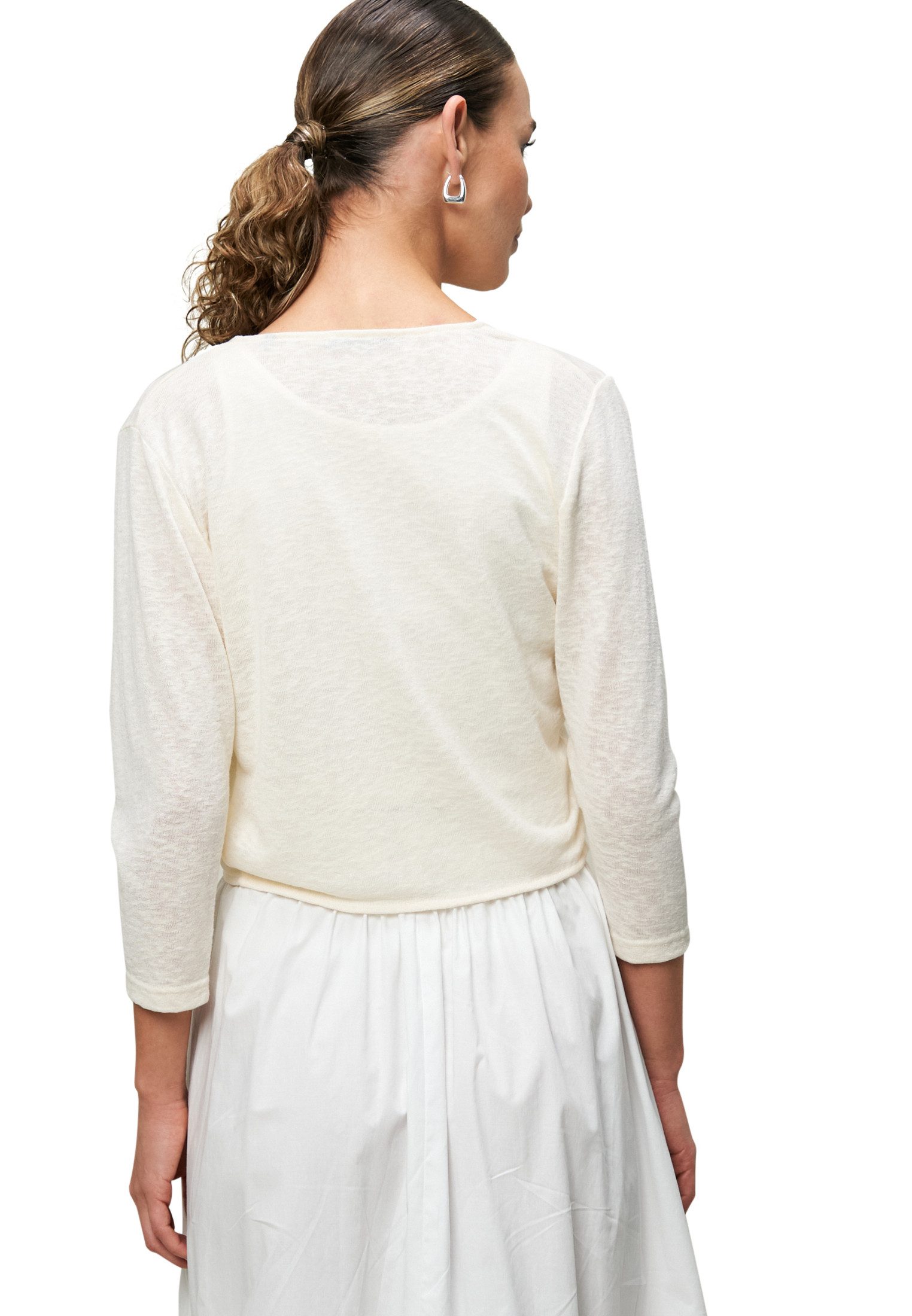 Zero Sweatshirt Damen Strickjacke zum Binden drapiert /gerafft