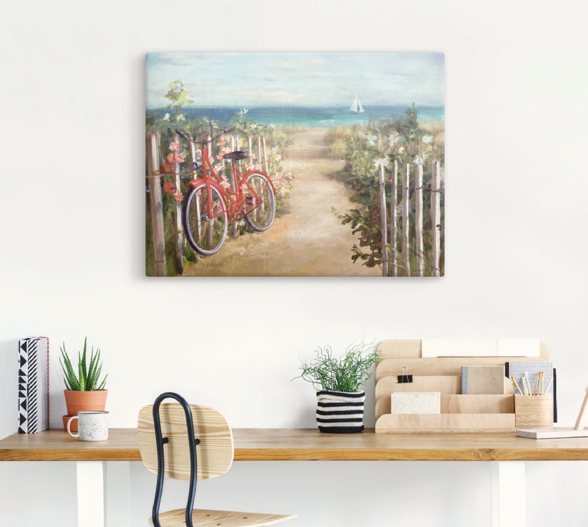 Artland Wandbild Sommerfahrt, Fahrräder (1 St), als Leinwandbild, Poster in verschied. Größen