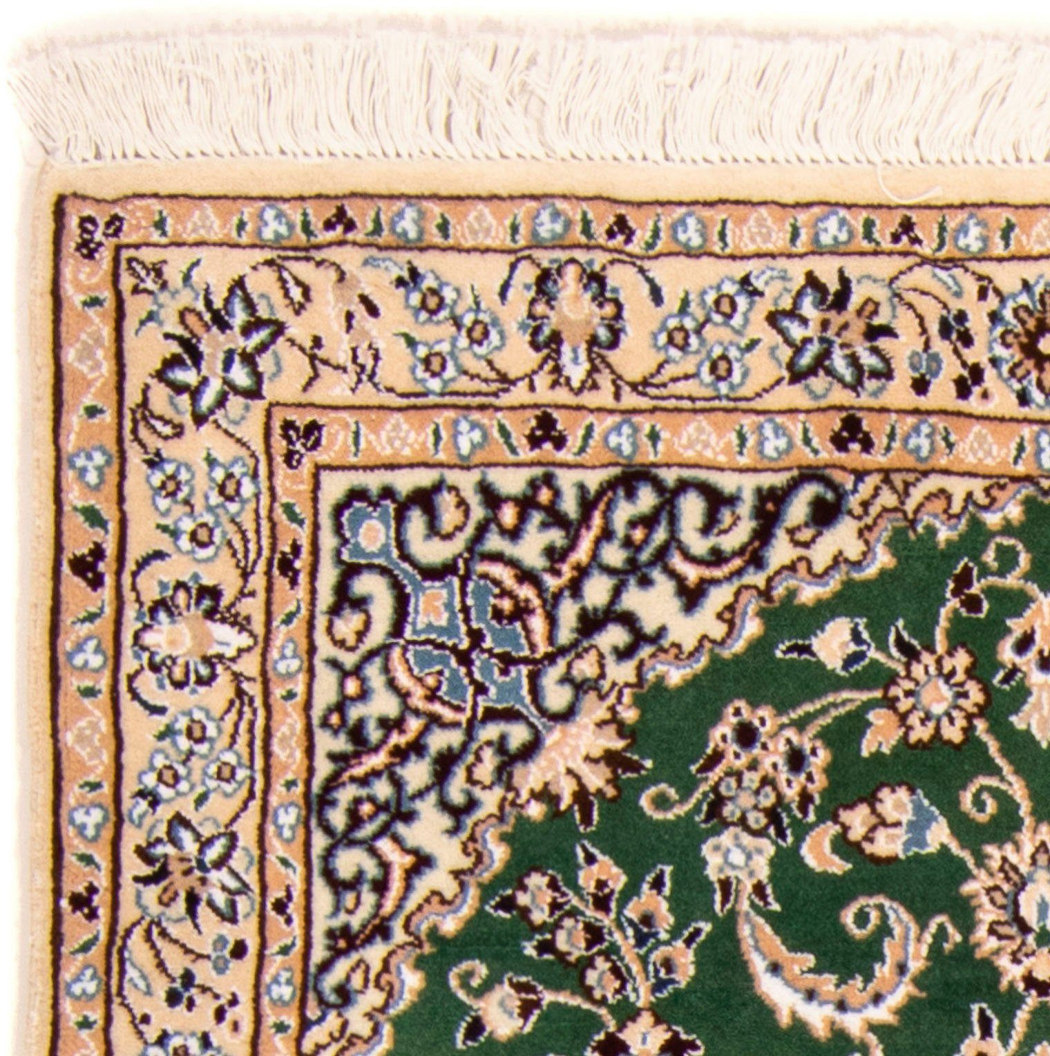 x mit mm, 98 Perser Royal - Nain morgenland, - Orientteppich rechteckig, Einzelstück - Zertifikat Höhe: Handgeknüpft, grün, - 10 cm Wohnzimmer, 147