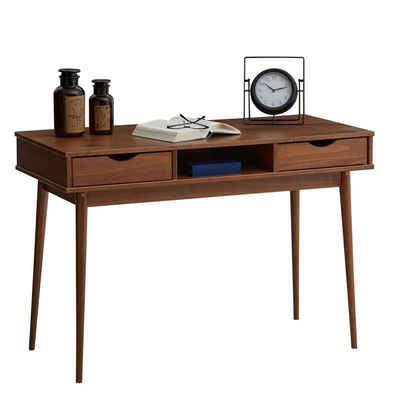 IDIMEX Schreibtisch STEFANO, Schreibtisch Arbeitstisch Bürotisch mit 2 Schubladen aus Massivholz