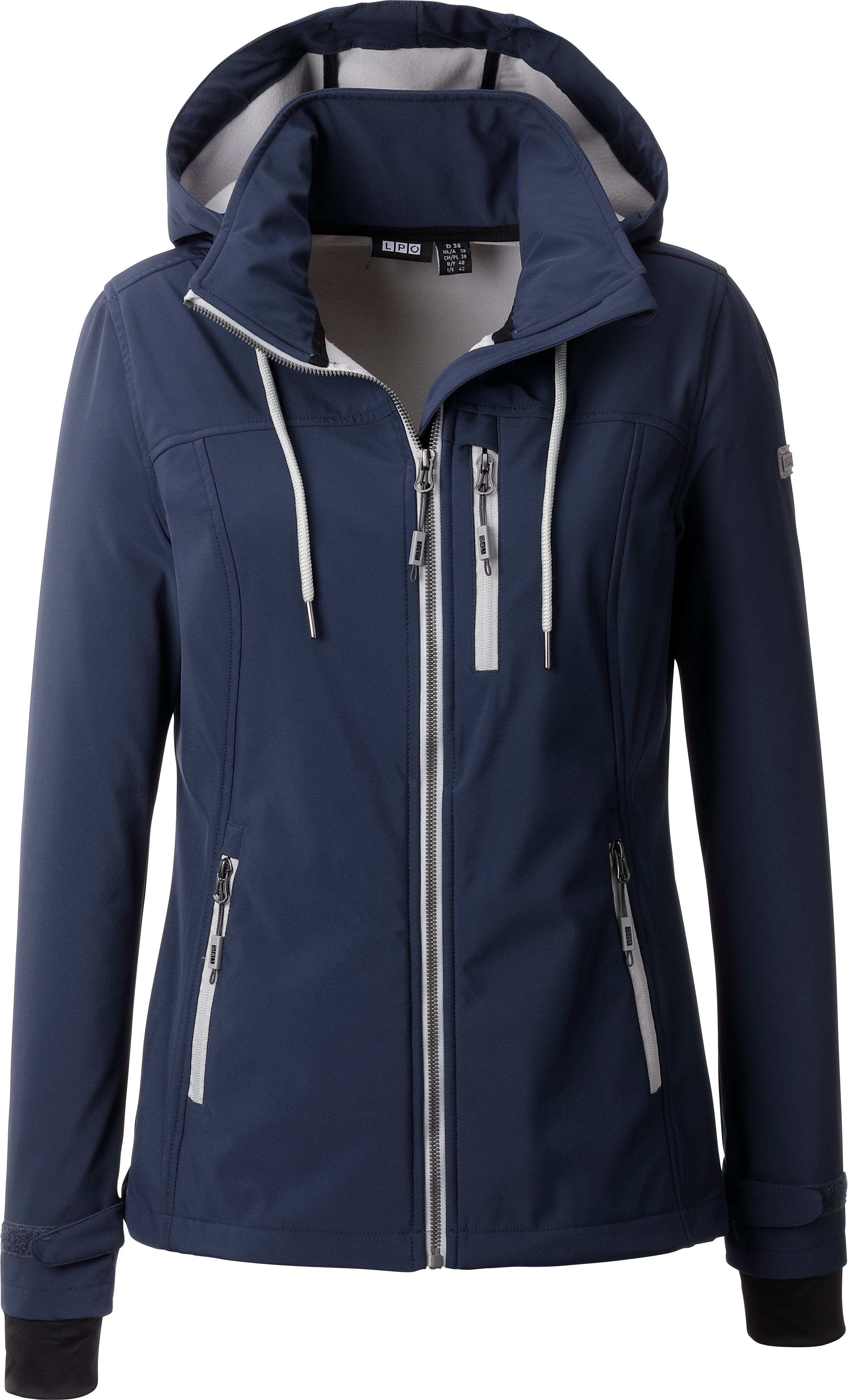 SILA DEPROC blazer navy Größen Funktionsjacke, in CS Großen Outdoorjacke, Wetterjacke Women Active Kapuze, mit auch Softshelljacke