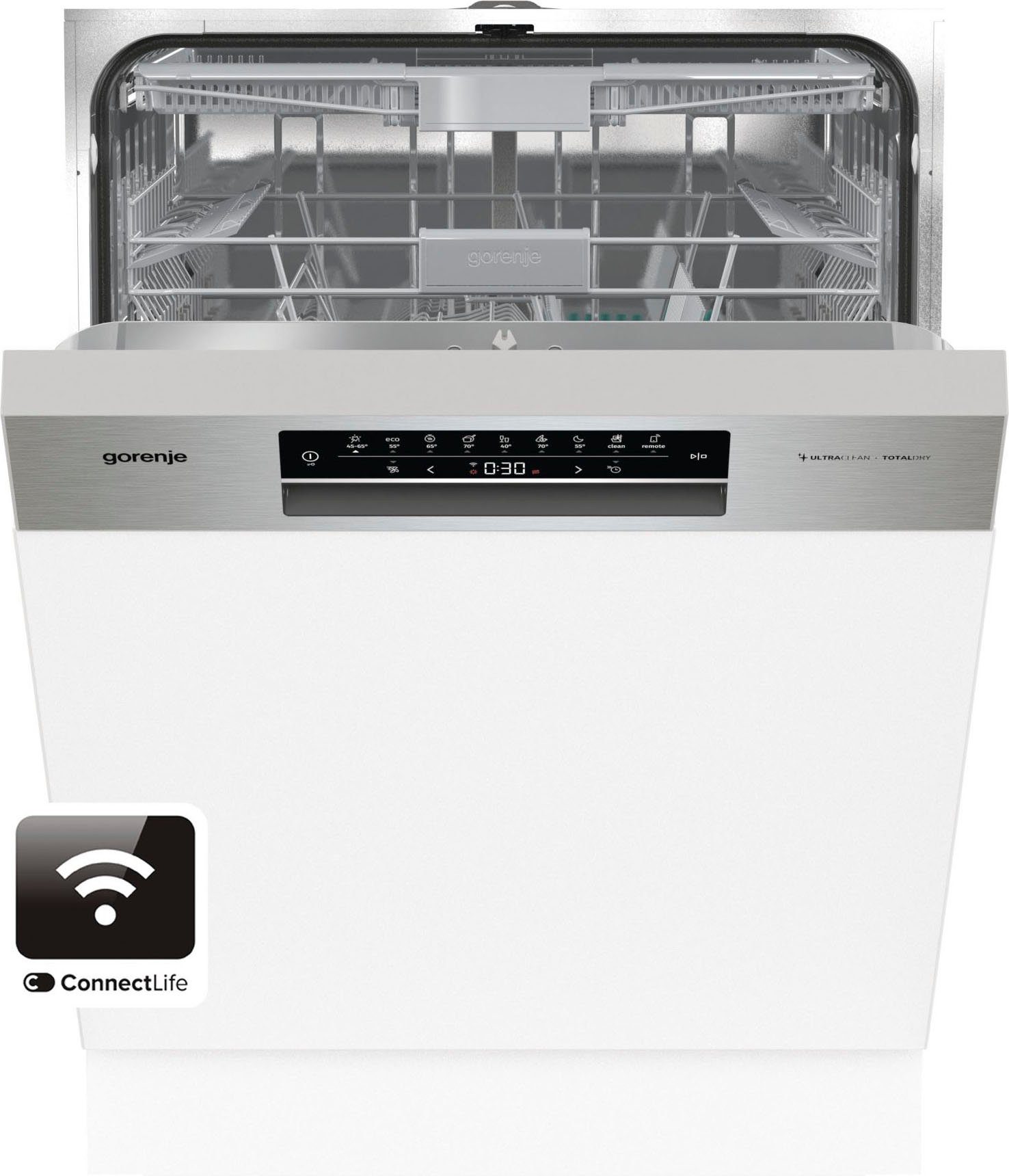 GORENJE teilintegrierbarer Geschirrspüler, GI673C60X, 16 Maßgedecke, automatische  Türöffnung