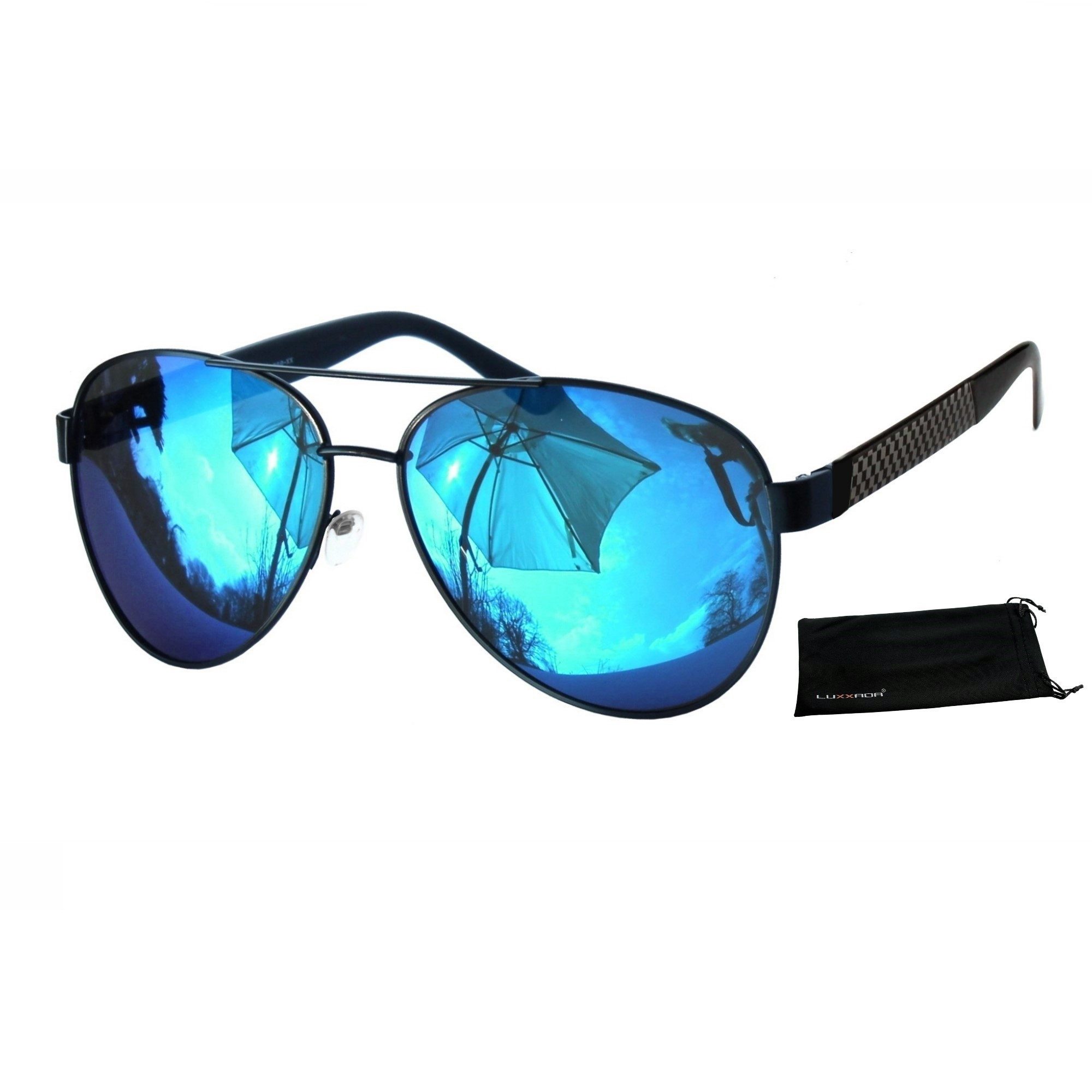 Rennec Sonnenbrille (Große Pilotenbrille Markenbrille mit Brillenbeutel) Po günstig online kaufen