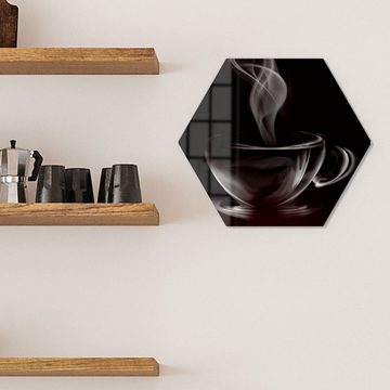 DEQORI Magnettafel 'Tasse aus Kaffeedampf', Whiteboard Pinnwand beschreibbar