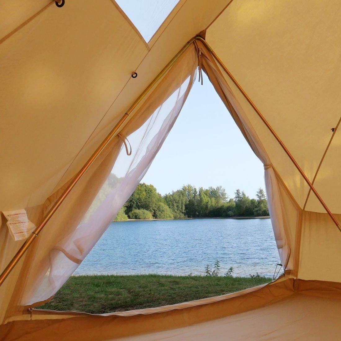 10 Zelt Camping + Pro yourGEAR yourGEAR Personen: Baumwolle Desert 10 Tipi UV50+ Tipi-Zelt Vordach,