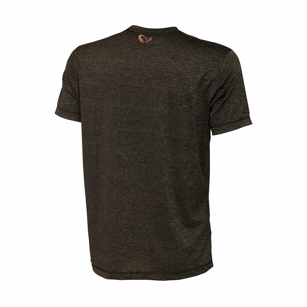 Melange Angelshirt Gr. S-XXL Olive Olive T-Shirt Fighter Farbe Melange Savage T-Shirt Stretch Burnt Gear