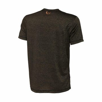 Savage Gear T-Shirt Fighter Stretch T-Shirt Gr. S-XXL Burnt Olive Melange Angelshirt Farbe Olive Melange