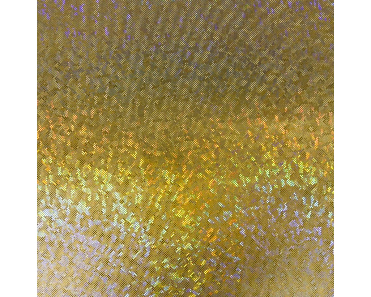 Thumbnail - SCHÖNER LEBEN. Stoff Jerseystoff Stretch Jersey Glitzer holografisch uni gold 1,5m Breite, mit Metallic-Effekt
