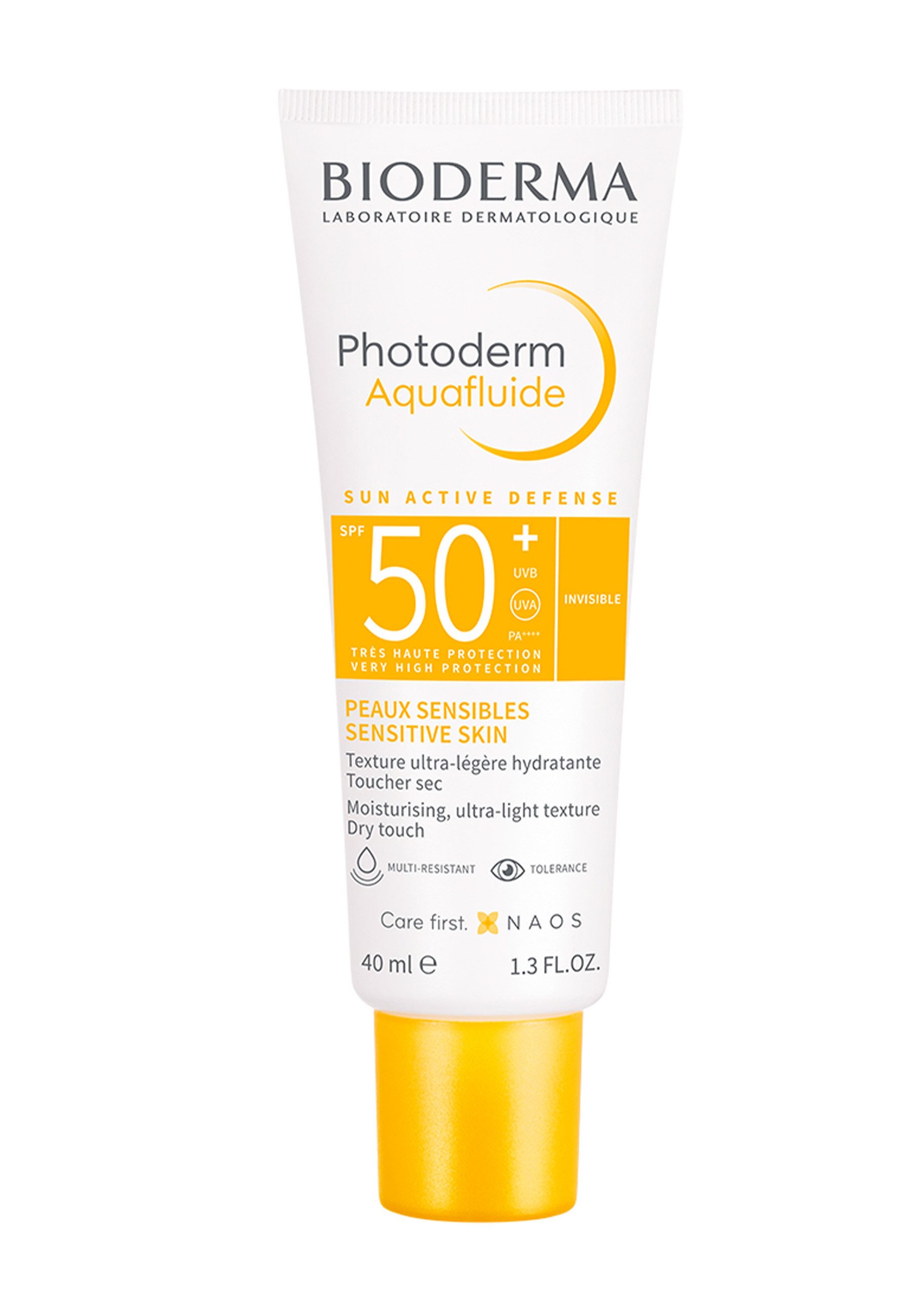 Bioderma Sonnenschutzfluid Photoderm Aquafluide LSF 50+, feuchtigkeitsspendendes & mattierendes Sonnenfluid