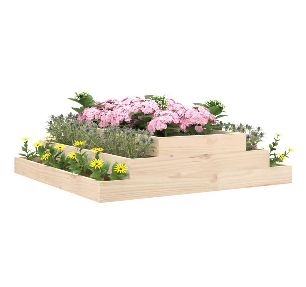 Thumbnail - vidaXL Blumentopf Pflanzkübel 110x110x27 cm Massivholz Kiefer (1 St)