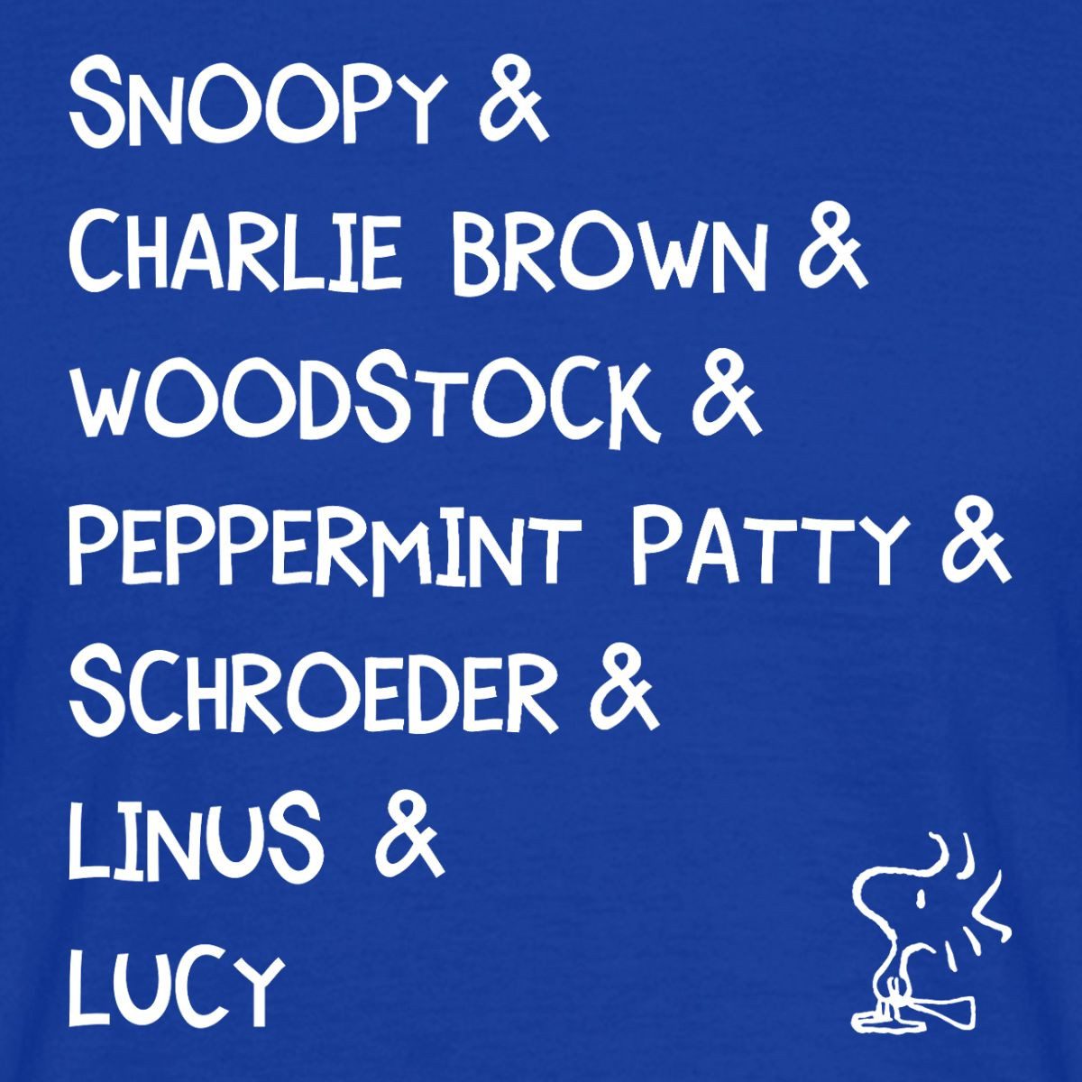 Spreadshirt T-Shirt Peanuts Snoopy & Charlie Brown & Woodstock Charaktere Männer T-Shirt (1-tlg)