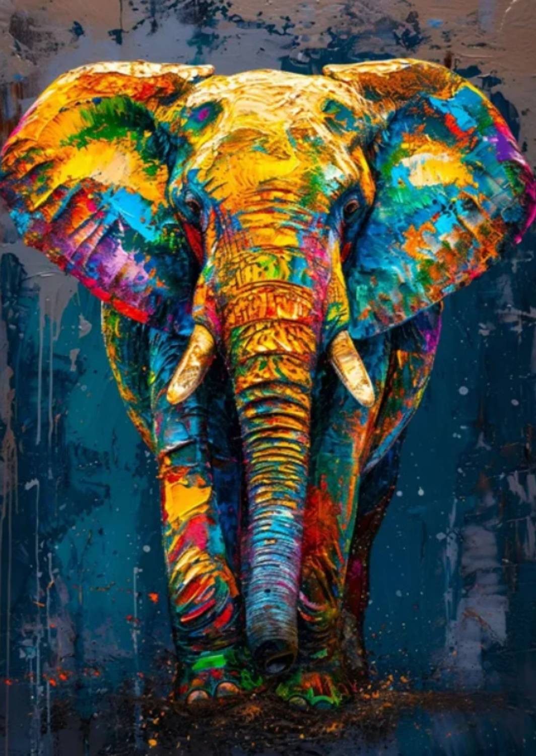 TPFLiving Kunstdruck OHNE RAHMEN, Abstrakte Tiere - Graffiti Kunst - Löwe, günstig online kaufen