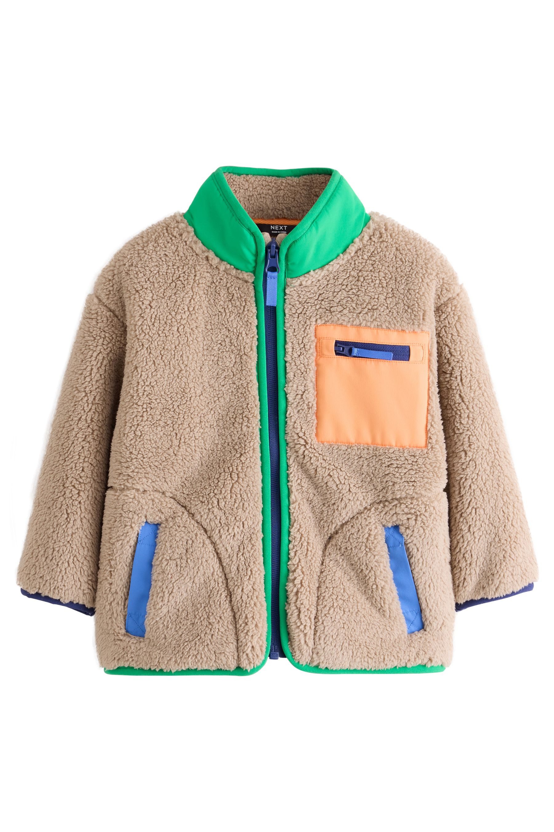 Next Fleecejacke Fleece mit durchgehendem Reißverschluss (1-St)