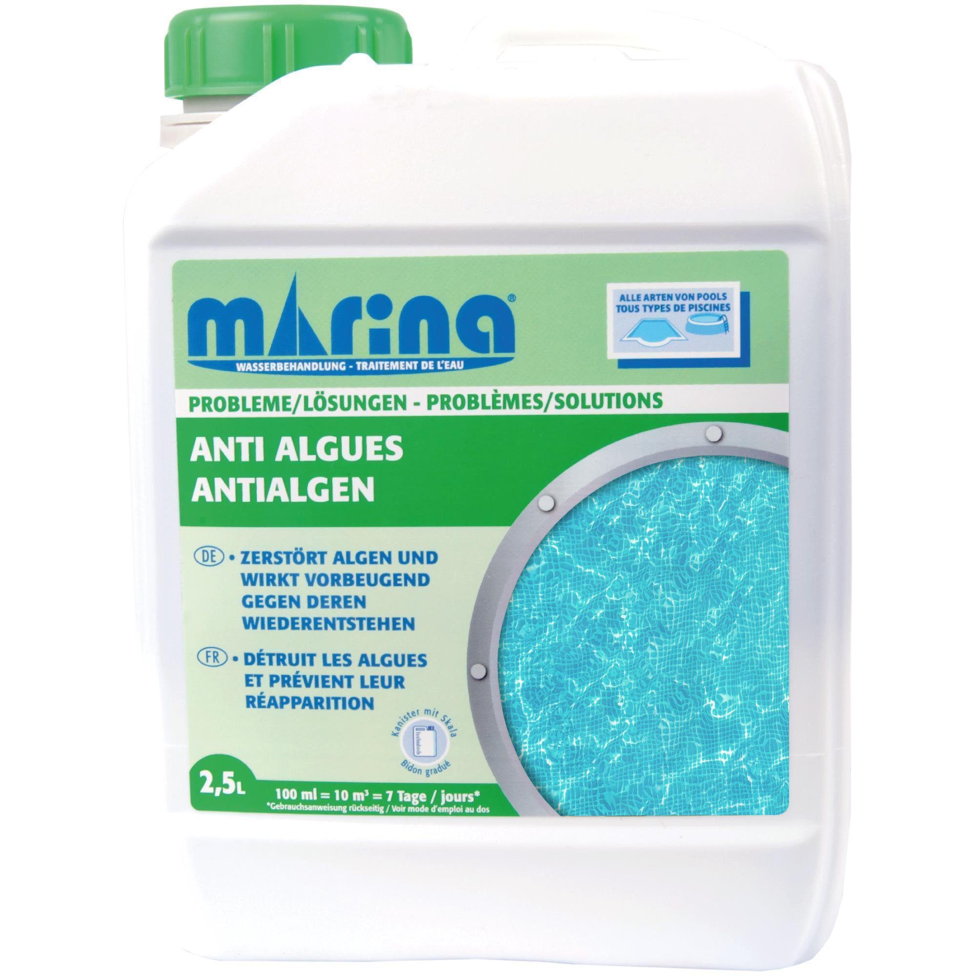 Marina Poolpflege Algizid 2,5L, AntiAlgenmittel "Algenstop" 2,5