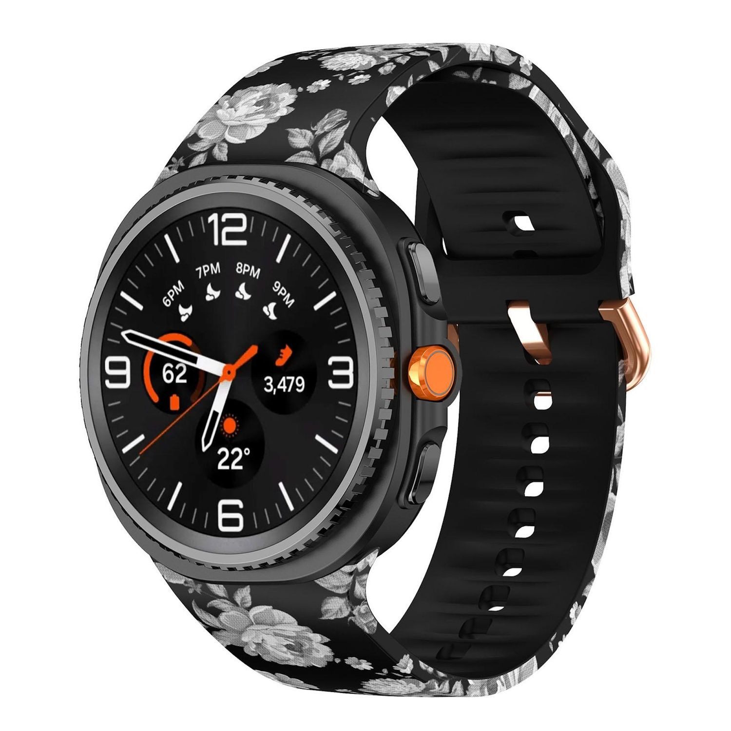 Wigento Smartwatch-Armband Silikon Motiv Design für Samsung Galaxy Watch 9 / 8 / 8 Classic, Hautfreundlich, verstellbar, waschbar